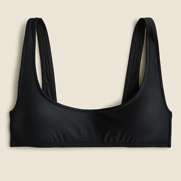 J. Crew Swim Heritage Scoopneck Bikini Top Size Small Blue $75 Retail NWT - Picture 6 of 8